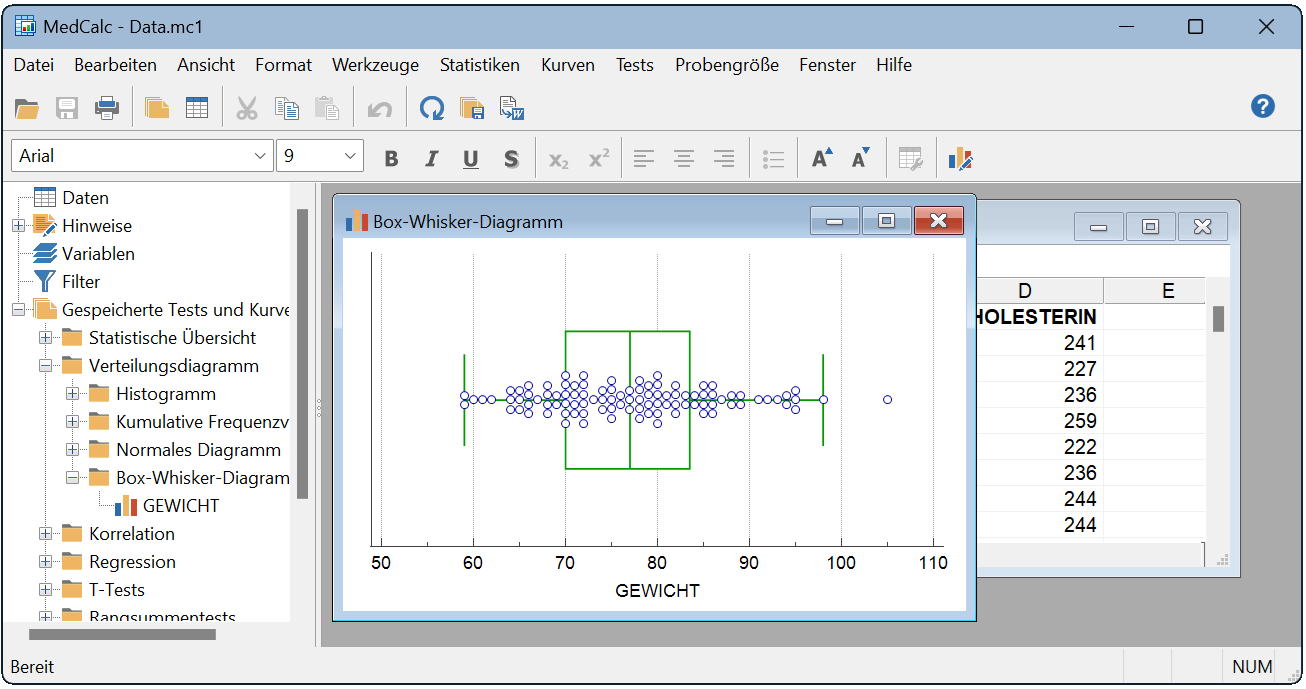 MedCalc Screenshot